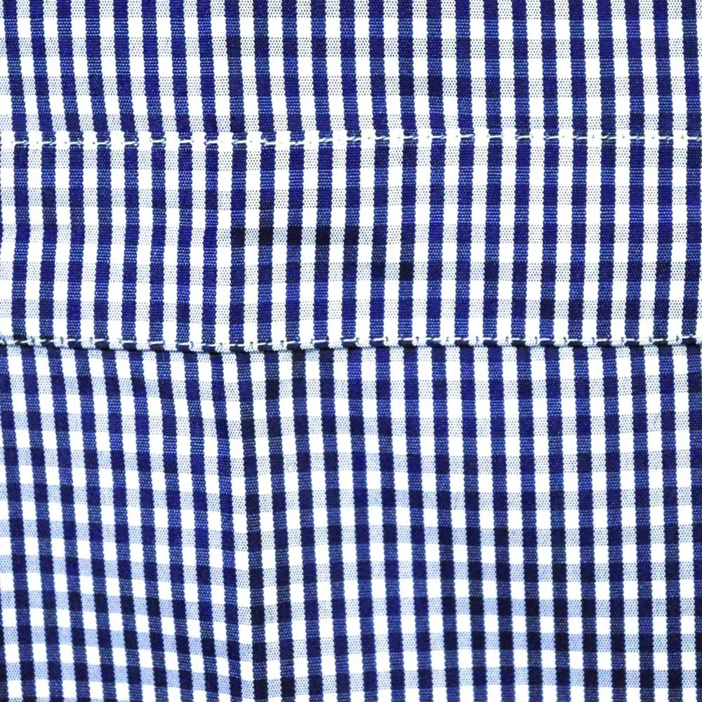 Amazing Gracila Blue & White Gingham Collared Long Sleeve Blouse Size M NWT - Picture 3 of 12